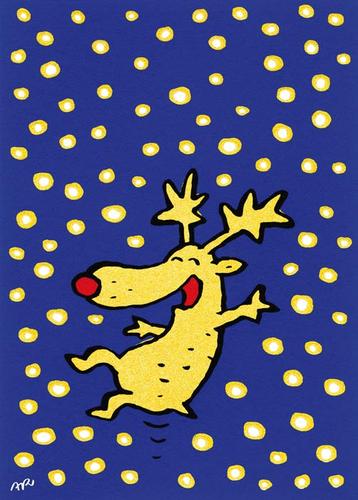 Cartoon: schneeschneeschnee (medium) by ari tagged rentier,schnee,weihnachten,xmas,plikat,winter