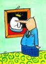 Cartoon: Nase (small) by ari tagged man,nose,painting,king,