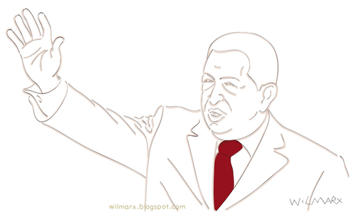 Cartoon: A statesman called Hugo Chavez (medium) by Wilmarx tagged chavez