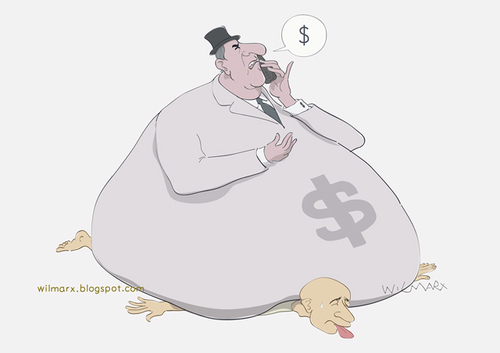 Cartoon: Hello Money (medium) by Wilmarx tagged capitalism,money