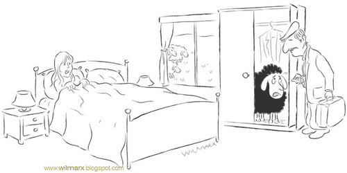 Cartoon: ovelha negra (medium) by Wilmarx tagged adultery