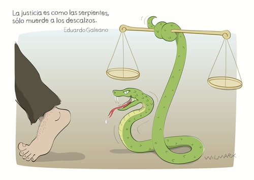 Cartoon: Serpents (medium) by Wilmarx tagged justice,galeano