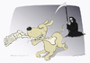 Cartoon: The Reaper attacked by a pet (small) by Wilmarx tagged death,animal,pet