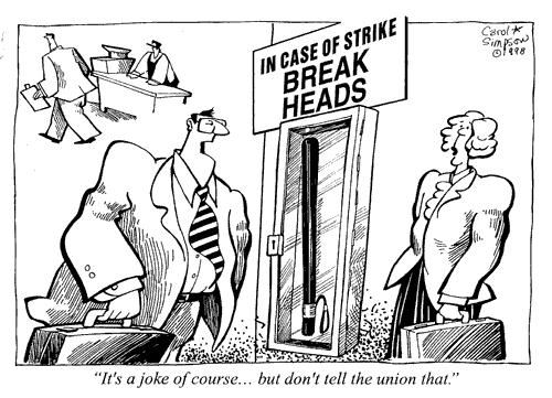 Cartoon: Labor advice (medium) by carol-simpson tagged business,labor,unions,work,employees,management