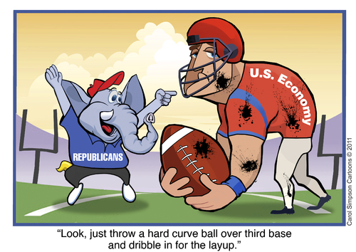 Cartoon: Republican Economic Advice (medium) by carol-simpson tagged recession,depression,republicans,economics