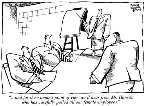 Cartoon: What do women want? (medium) by carol-simpson tagged women,opinions,sexism