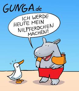 Cartoon: Nilpferdchen (medium) by Gunga tagged nilpferdchen
