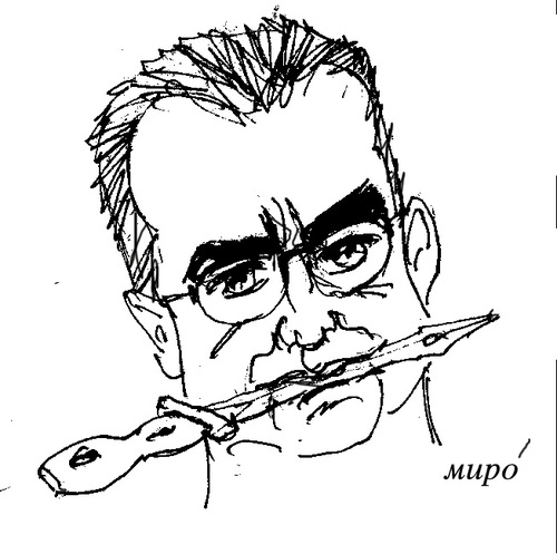 Cartoon: Marjan Kamensy (medium) by Miro tagged no,title