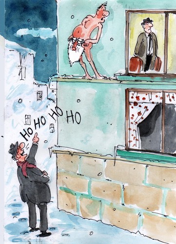 Cartoon: santa ho ho ho (medium) by Miro tagged santa,ho