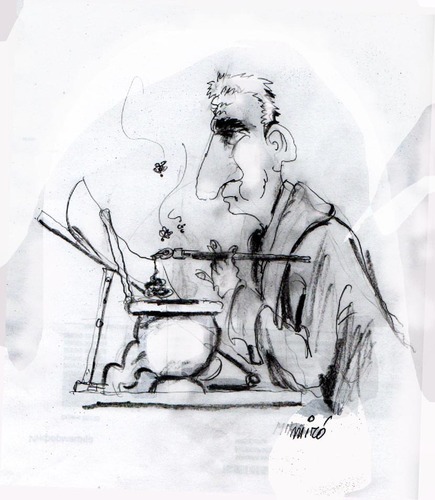 Cartoon: self-portrait 25 oct. (medium) by Miro tagged autuportrait
