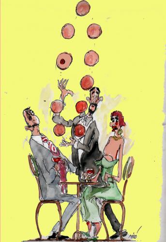 Cartoon: Sex (medium) by Miro tagged restoran