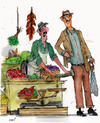Cartoon: market (small) by Miro tagged market