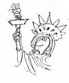 Cartoon: statue of liberty (small) by Miro tagged statue of liberty
