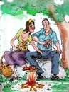 Cartoon: weekend barbecue (small) by Miro tagged barbecue