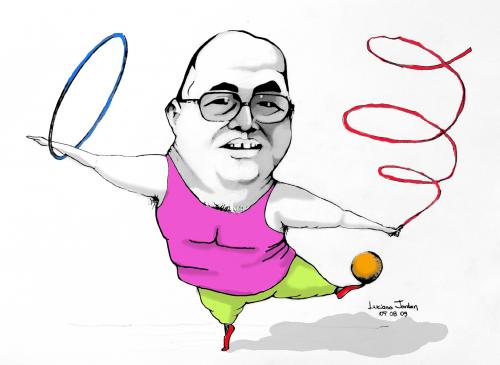 Cartoon: Atleta - color (medium) by LucianoJordan tagged tablet,photoshop,atleta
