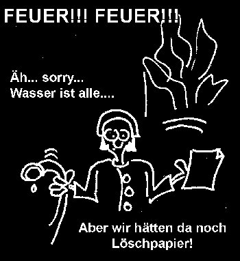 Cartoon: Feuer! Feuer! (medium) by Newbridge tagged löschpapier,feuerwehr,feuer