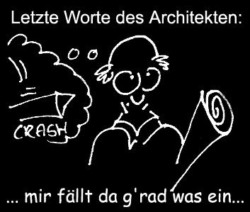 Cartoon: Letzte Worte (medium) by Newbridge tagged worte,abschied,architekt