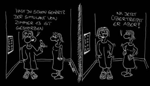 Cartoon: Simulant (medium) by Newbridge tagged simulant,übertreibung,doktor,arzt,medizin,krankheit