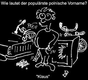 Cartoon: Vornamen (medium) by Newbridge tagged vorname,klaus,polen,polnisch