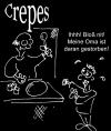 Cartoon: Gefährliche Crepes (small) by Newbridge tagged crepes,krebs,missverständnis