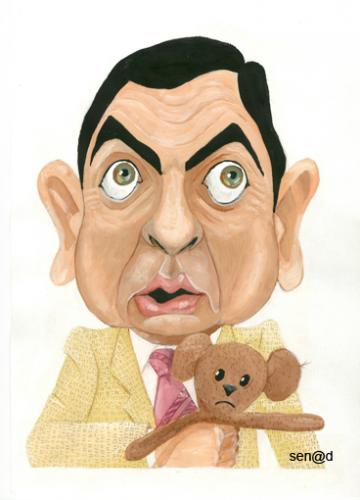 Cartoon: Mr Bean (medium) by Senad tagged atkinson,bean,senad,nadarevic,bosnia,bosna,karikatura