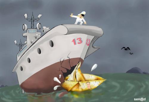 Cartoon: Seamen (medium) by Senad tagged seamen,bosnia,bosna,karikatura