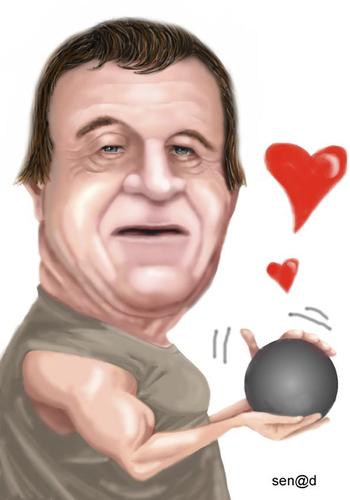 Cartoon: Zlatan Saracevic (medium) by Senad tagged cartoon,karikatura,bosna,bosnia,nadarevic,senad,saracevic,zlatan