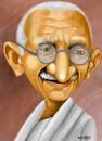Cartoon: Mahatma Gandhi (small) by Senad tagged mahatma gandhi senad nadarevic bosnia bosna karikatura