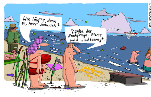 Cartoon: Am Meer (medium) by Leichnam tagged meer,see,schurich,urin,pullern,wild,wind,stürmisch,verweht,leichnam,leichnamcartoon