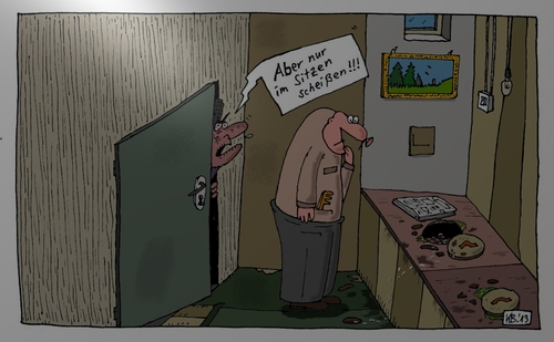 Cartoon: Befehl (medium) by Leichnam tagged befehl,abort,geschäft,verrichten,dreck,schmutz