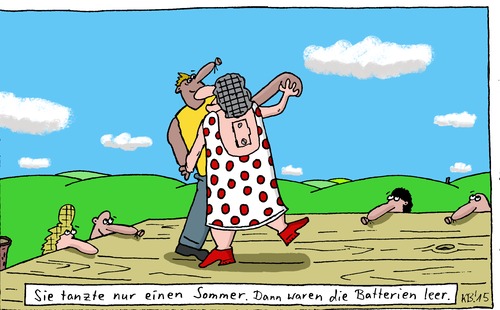 Cartoon: dann (medium) by Leichnam tagged sohle,flotte,tanzen,tanz,leer,batterien,wenig,einer,sommer,nur,dann