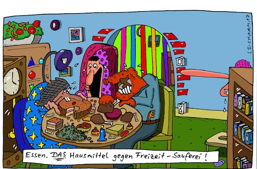 Cartoon: DAS (medium) by Leichnam tagged das,hausmittel,freizeit,essen,speise,fressen,trinkerei,sauferei