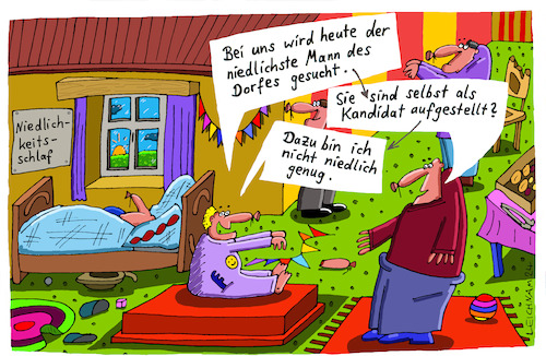Cartoon: Dorf (medium) by Leichnam tagged dorf,niedlich,wahl,kandidat,leichnam,leichnamcartoon,ungenügend