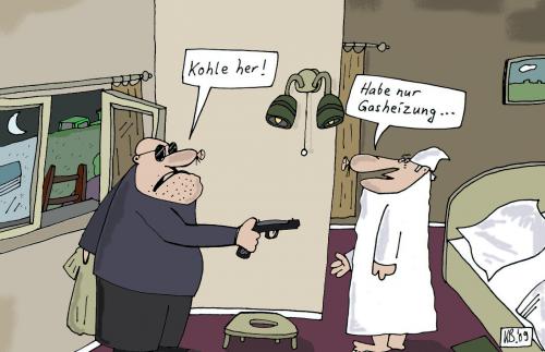 Cartoon: Einbrecher (medium) by Leichnam tagged kohle,gasheizung,einbrecher,dieb