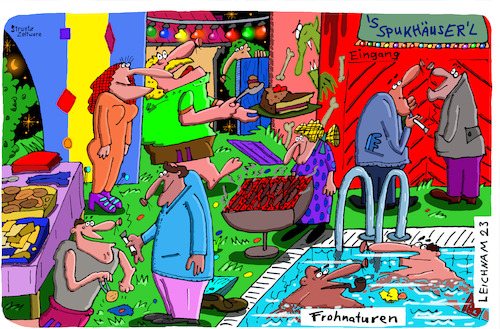 Cartoon: Frohnaturen (medium) by Leichnam tagged frohnaturen,festlichkeit,leichnamcartoon