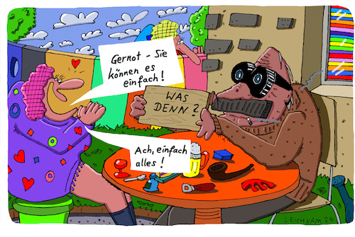 Cartoon: Gernot (medium) by Leichnam tagged gernot,können,was,alles,leichnam,leichnamcartoon,verliebt,anschmachten