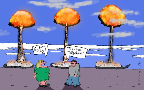 Cartoon: Guten Tag! (medium) by Leichnam tagged guten,tag,tagchen,nuklear,leichnam,leichnamcartoon