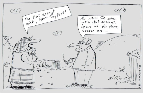Cartoon: Hut (medium) by Leichnam tagged hut,erregung,seyfert,hose,leichnam,leichnamcartoon