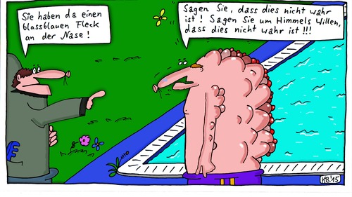 Cartoon: im Freibad (medium) by Leichnam tagged freibad,sommer,sonne,freizeit,plantschen,wasser,schwimmen,fleck