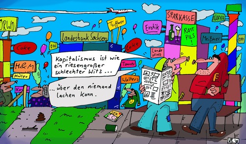 Cartoon: Kapitalismus (medium) by Leichnam tagged kapitalismus,leichnam,witz,schlecht,lachen,unlustig,werbung,orwo,narva