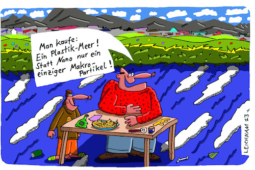 Cartoon: Kauf (medium) by Leichnam tagged kauf,leichnam,leichnamcartoon,plastik,meer,nano,makro,partikel,fakewasser