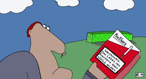Cartoon: Kippen-Päckerl (medium) by Leichnam tagged kippen,zigaretten,päckchen,verpackung,warnhinweis,tödlich,raucher