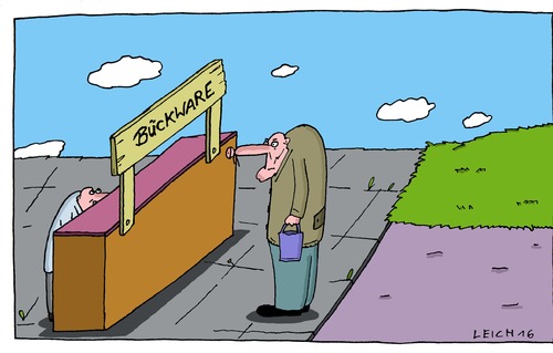 Cartoon: Ladentheke (medium) by Leichnam tagged ladentheke,bückware,verkauf,verkäufer,kunde,einkauf,unter,dem,ladentisch
