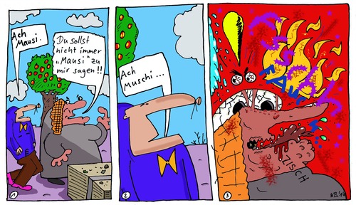 Cartoon: Liebe (medium) by Leichnam tagged liebe,mausi,muschi,kosename,zorn,wut,explosion,ehe,zisch,fauch