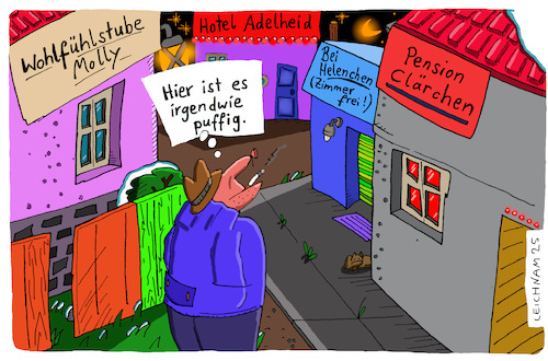 Cartoon: Molly (medium) by Leichnam tagged molly,wohlfühlstube,pension,helenchen,leichnamcartoon