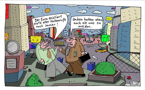Cartoon: noch immer (medium) by Leichnam tagged noch,immer,euro,banken,krise,geld,politik,unkenrufe,nichts,zu,melden