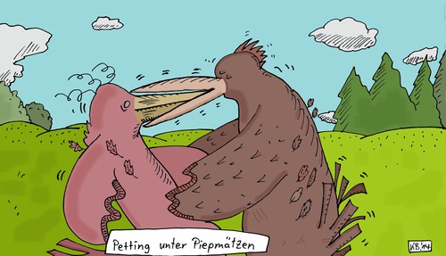 Cartoon: Petting (medium) by Leichnam tagged petting,vögel,natur,gefiederte,freunde,zuneigung,liebe,tiere,federvieh