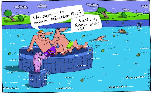 Cartoon: Reiner (medium) by Leichnam tagged reiner,freibad,meinung,männeken,piss,wasser,leichnam,leichnamcartoon