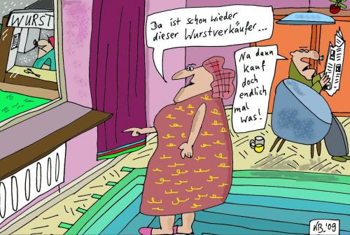 Cartoon: Schon wieder (medium) by Leichnam tagged wieder,wurstverkäufer,kaufen,endlich,kauf