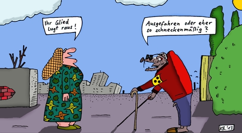 Cartoon: Senior (medium) by Leichnam tagged senior,glied,lugen,ausgefahren,schneckenmäßig,blind